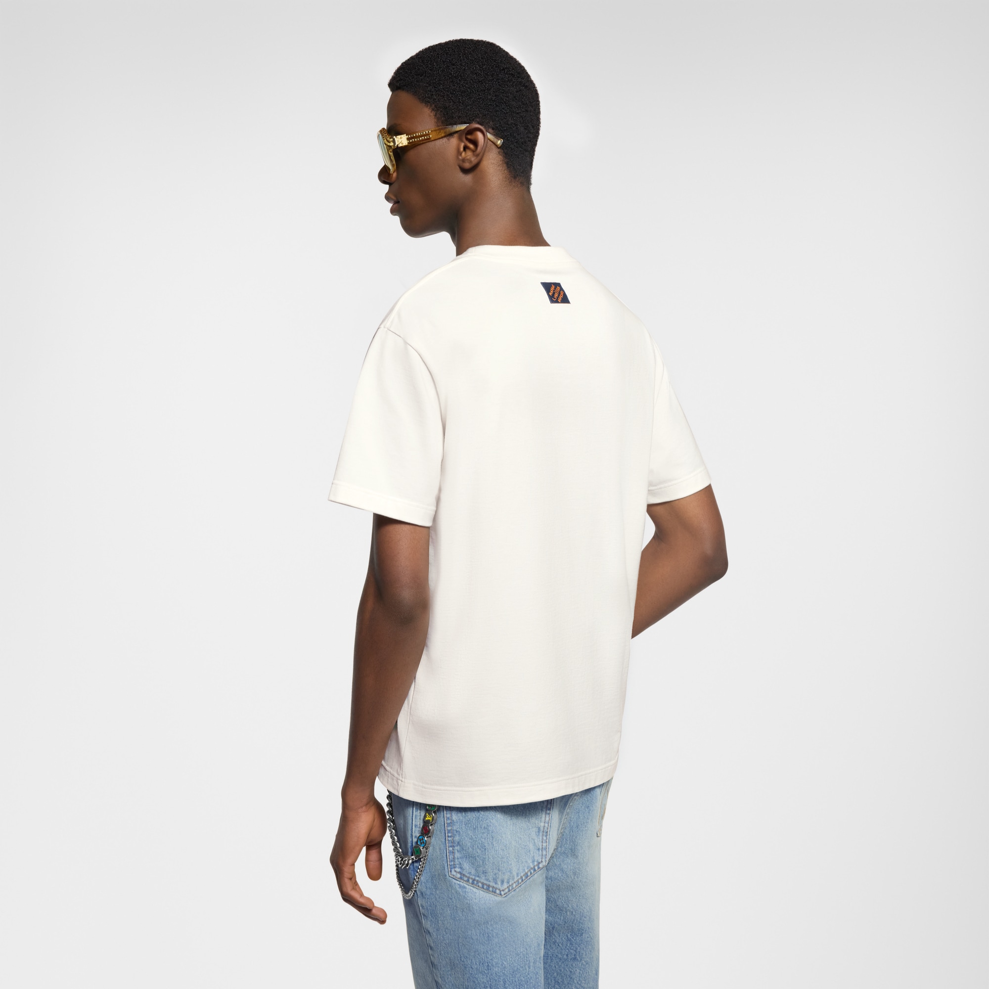 Monogram Flower 3D Gradient Print T-Shirt  in Men