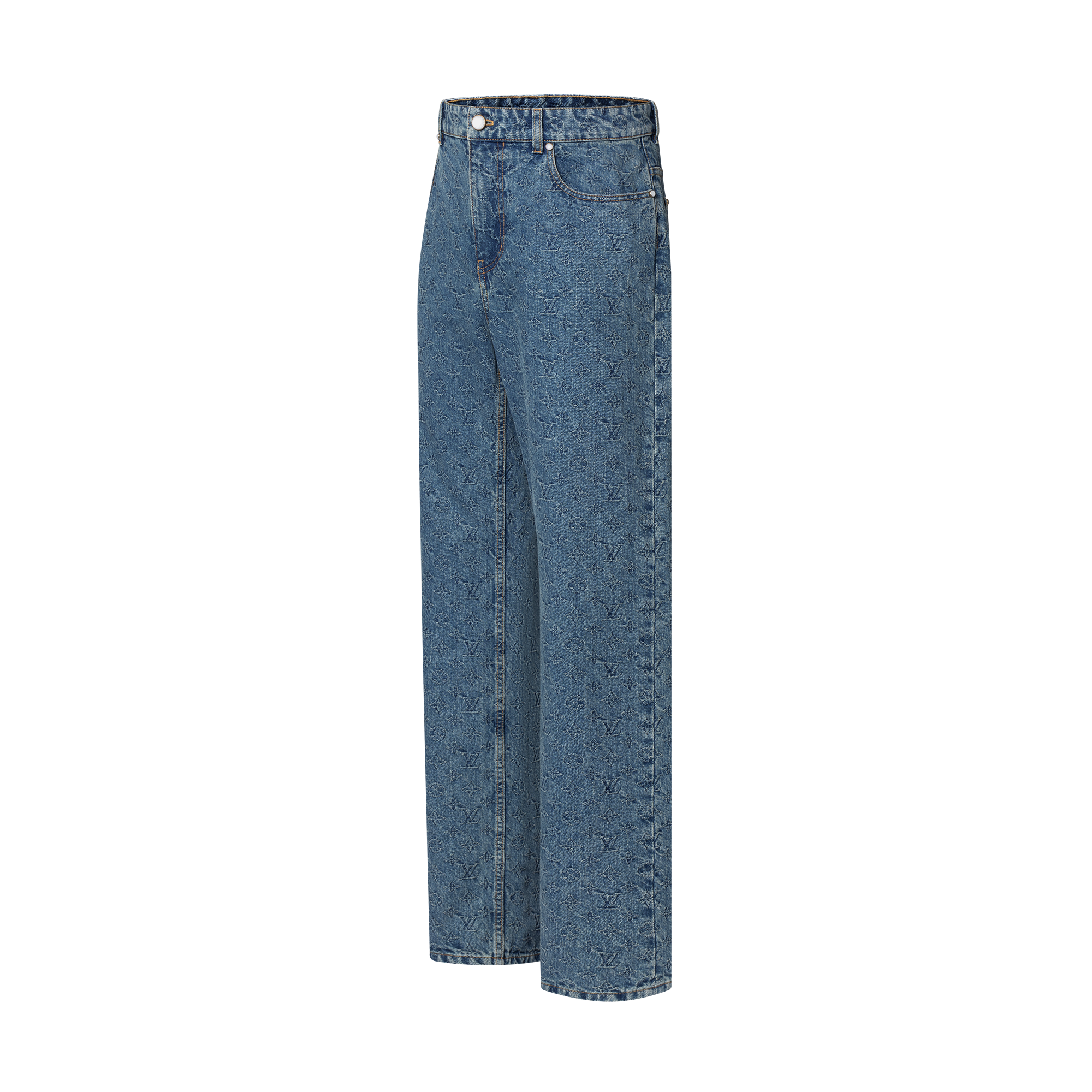 Monogram Jacquard Skate Denim Pants  in Men