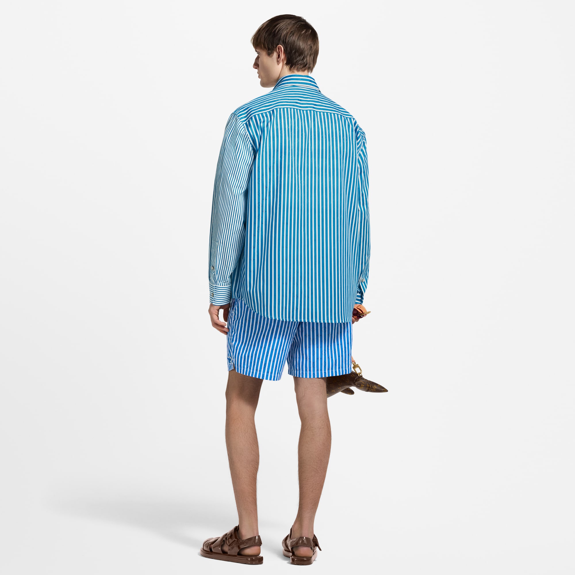 Monogram Patchwork Striped Shirt  in Men