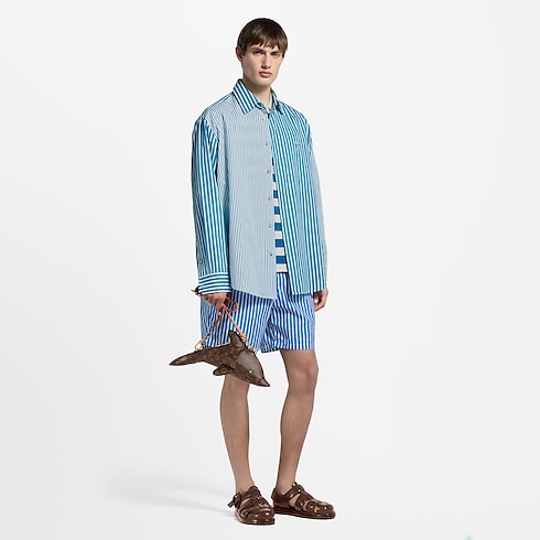 Monogram Patchwork Striped Shirt in Men's Ready-to-Wear Shirts collections by Louis Vuitton (Product zoom)