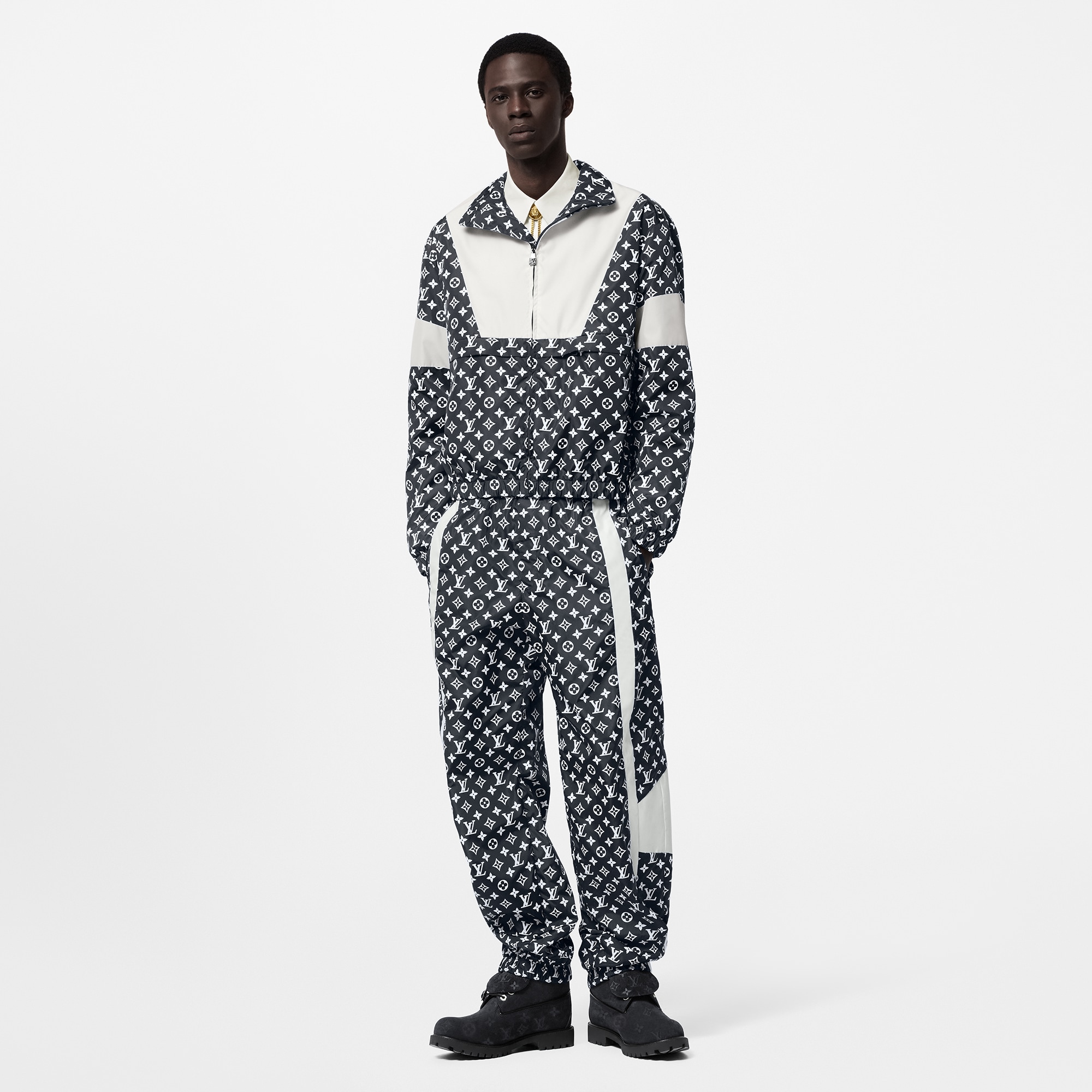 Monogram Printed Technical Track Pants  in Men