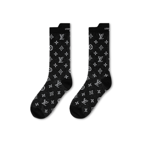 Monogram Reflective Socks . in Men's Accessories Hats, Beanies and Gloves collections by Louis Vuitton (Product zoom)