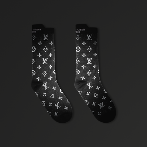 Monogram Reflective Socks . in Men's Accessories Hats, Beanies and Gloves collections by Louis Vuitton (Product zoom)