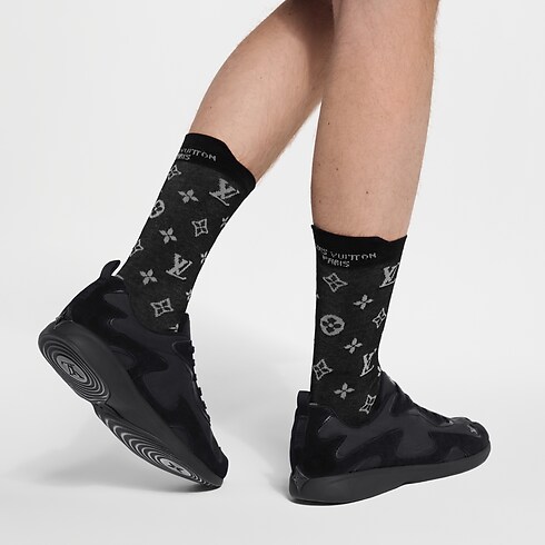 Monogram Reflective Socks . in Men's Accessories Hats, Beanies and Gloves collections by Louis Vuitton (Product zoom)