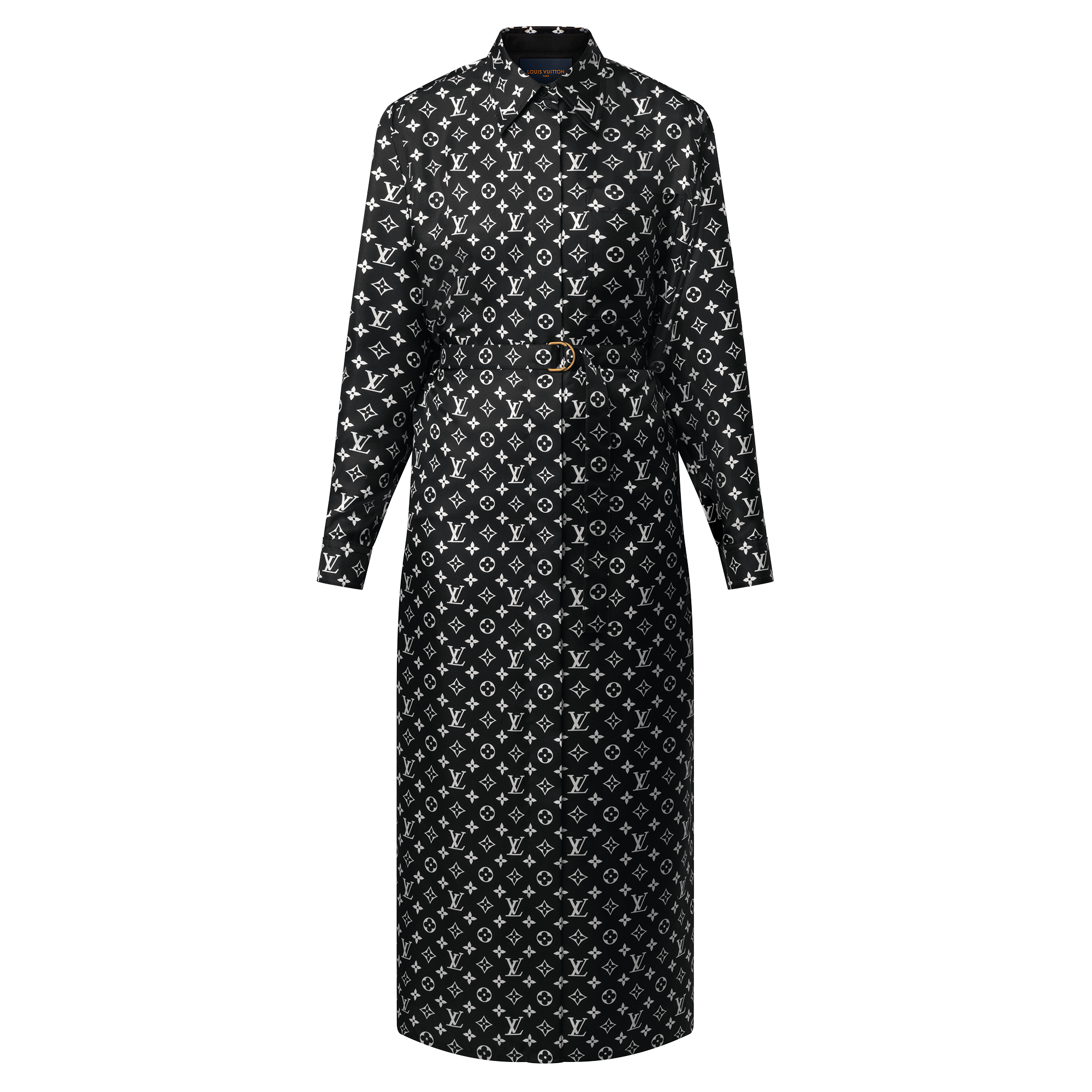 Monogram Silk Shirt Dress  in Women