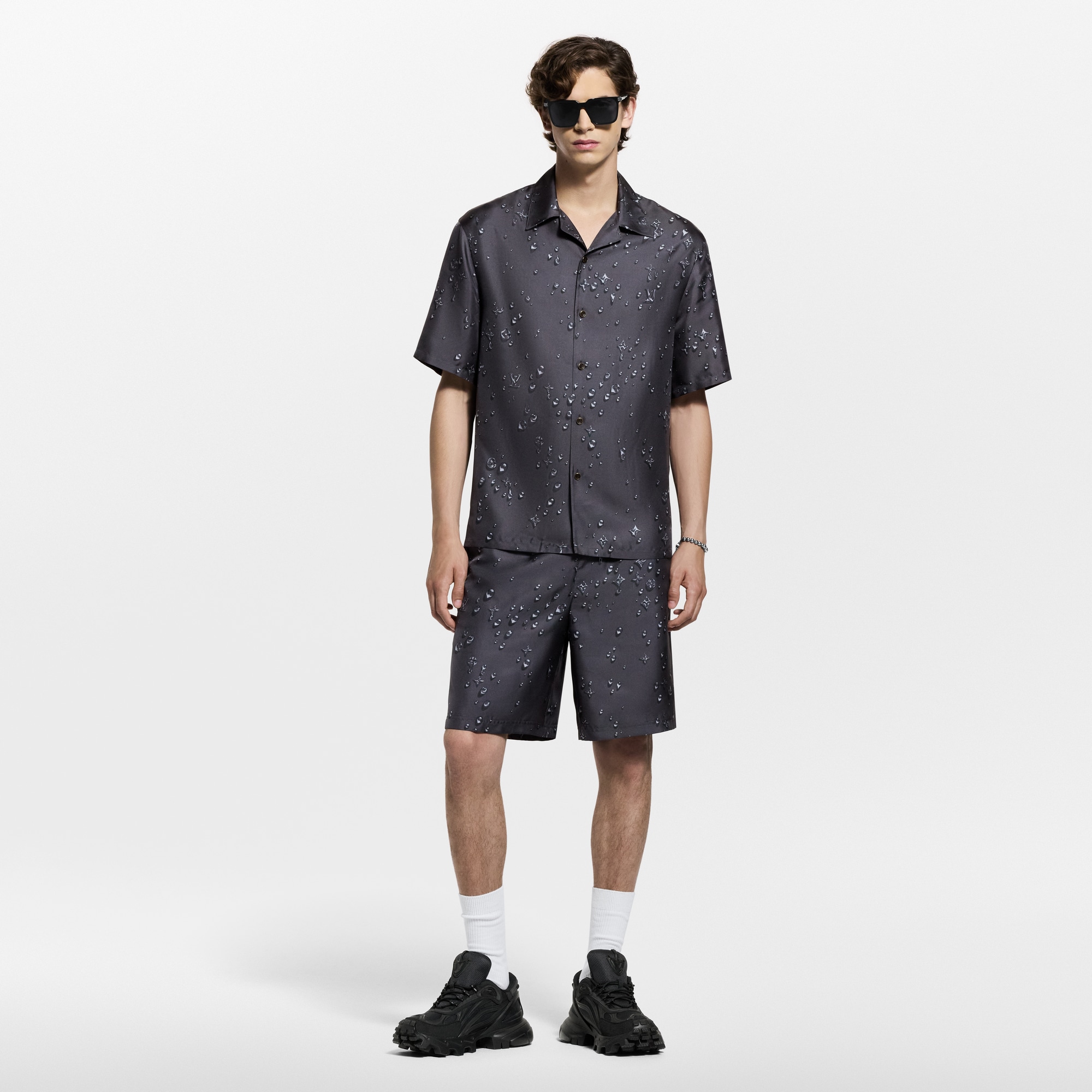 Monogram Silk Shorts  in Men