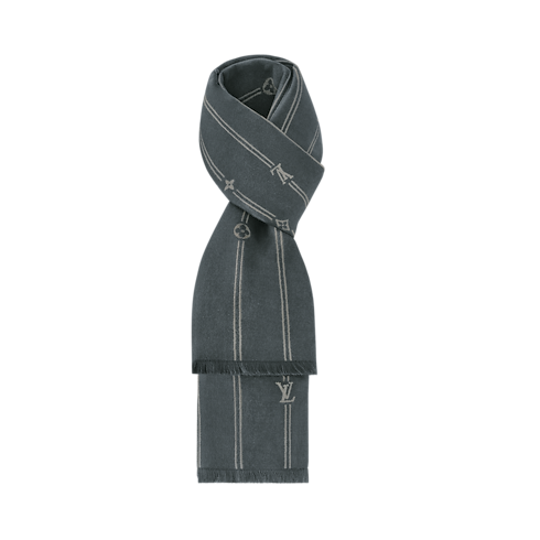 Monogram Stripes Scarf . in Men's Accessories Scarves for Men collections by Louis Vuitton (Product zoom)