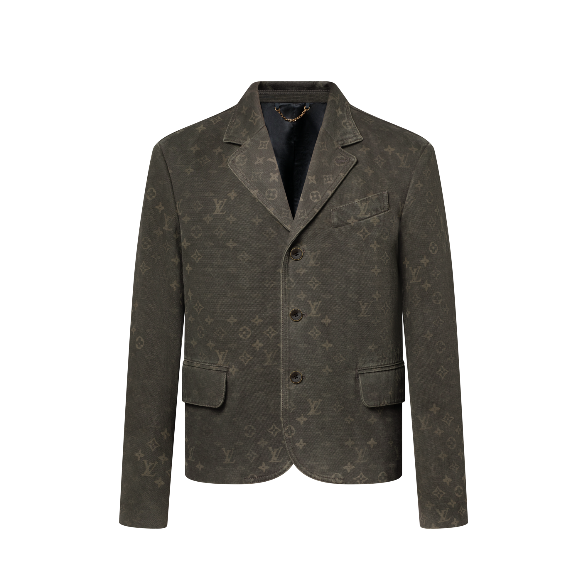 Monogram Waxed Denim Jacket  in Men