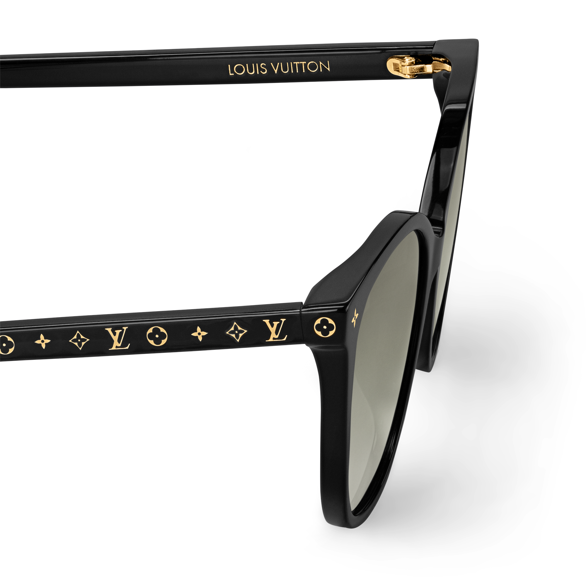 Louis Vuitton Black Cat Eye Sunglasses with Gold Monogram Detail Louis Vuitton Acetate My Monogram Light Cat Eye Sunglasses  main image 3