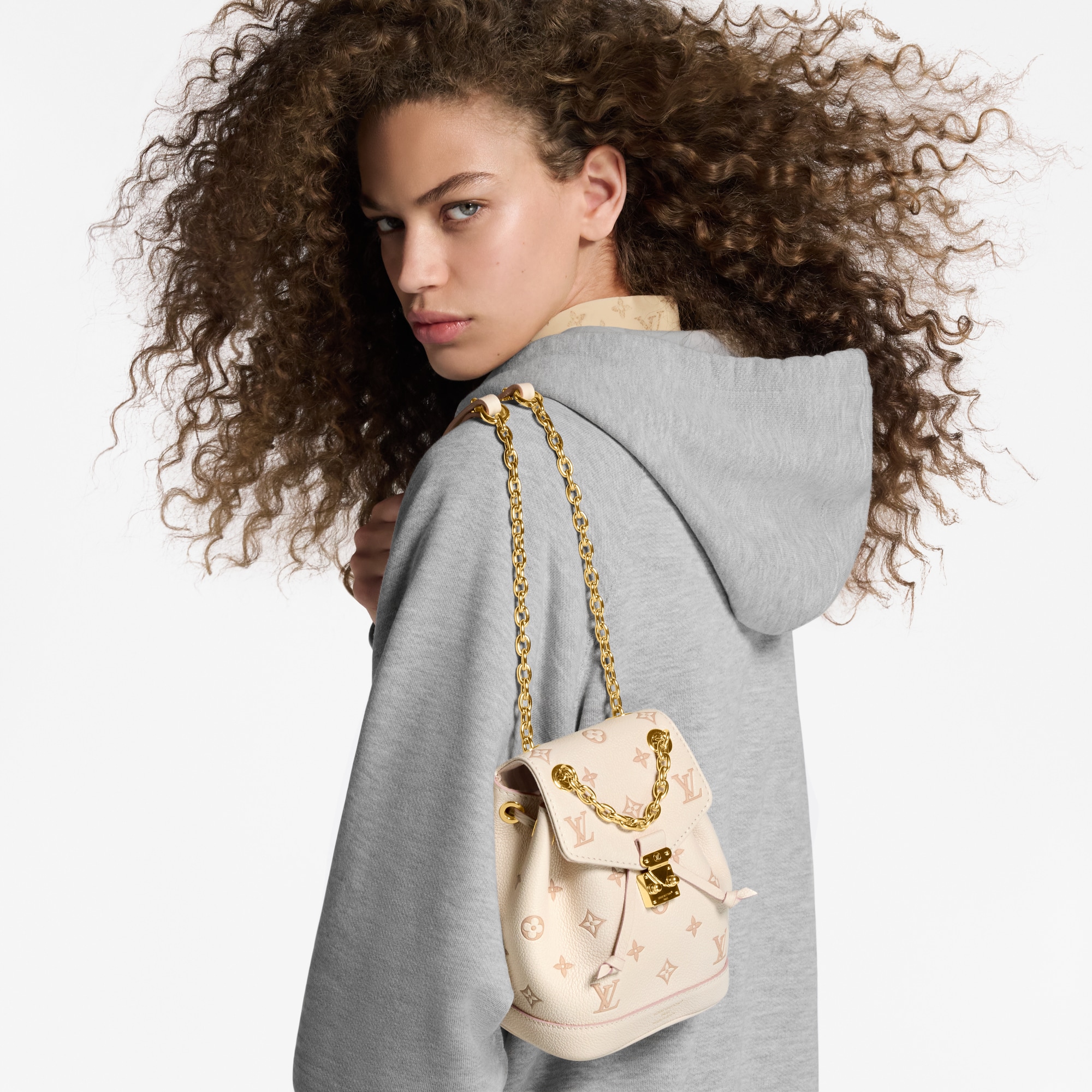 Nano Noé Backpack Bicolour Monogram Empreinte Leather in Women