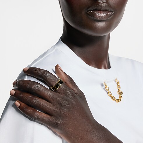 Nanogram Enamel Ring cropped worn view