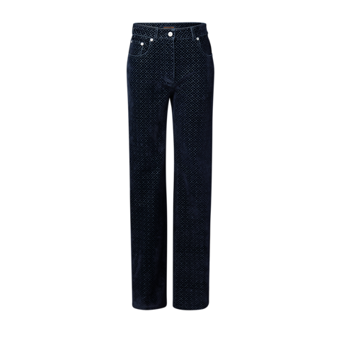 Nanogram Flocked Velvet Jeans in Women's Ready-to-Wear New In Ready-to-Wear collections by Louis Vuitton (Product zoom)