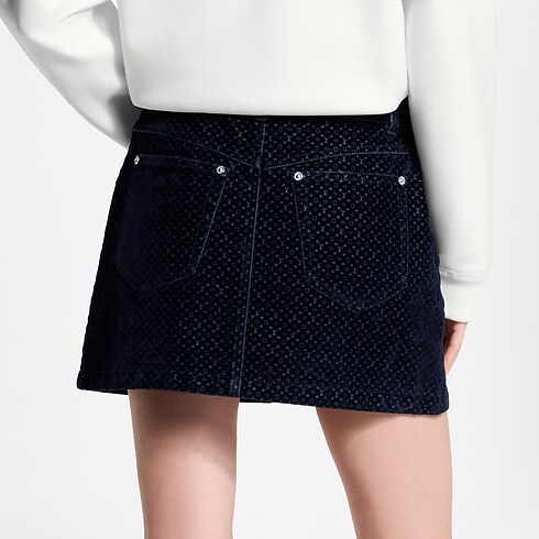 Nanogram Flocked Velvet Mini Skirt in Women's Ready-to-Wear New In Ready-to-Wear collections by Louis Vuitton (Product zoom)