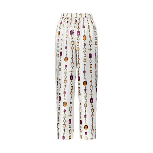Necklace Print Pajama Pants in Women's Ready-to-Wear Pants collections by Louis Vuitton (Product zoom)