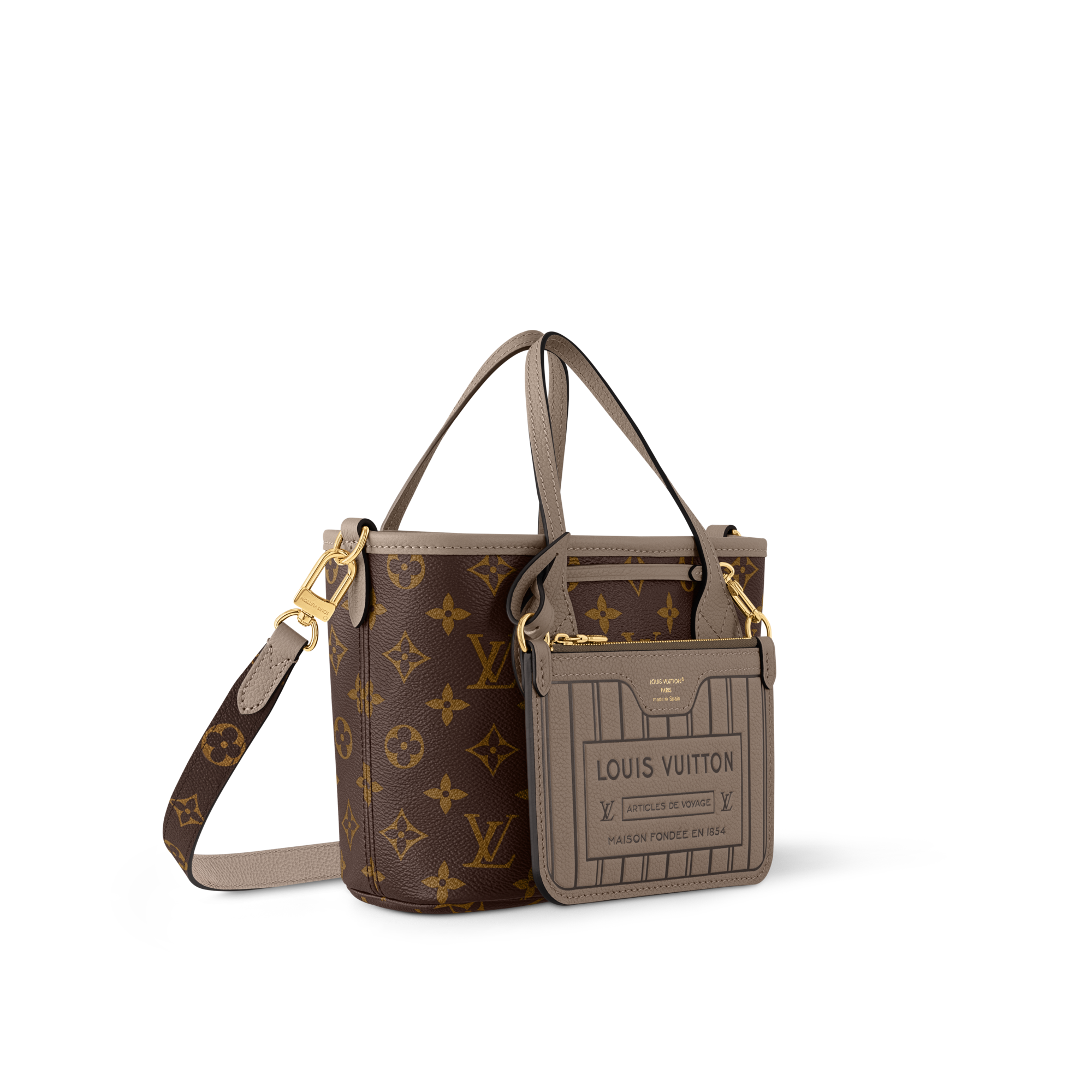 Neverfull Bandoulière Inside Out BB Monogram Eclipse in Bags and Small Leather Goods