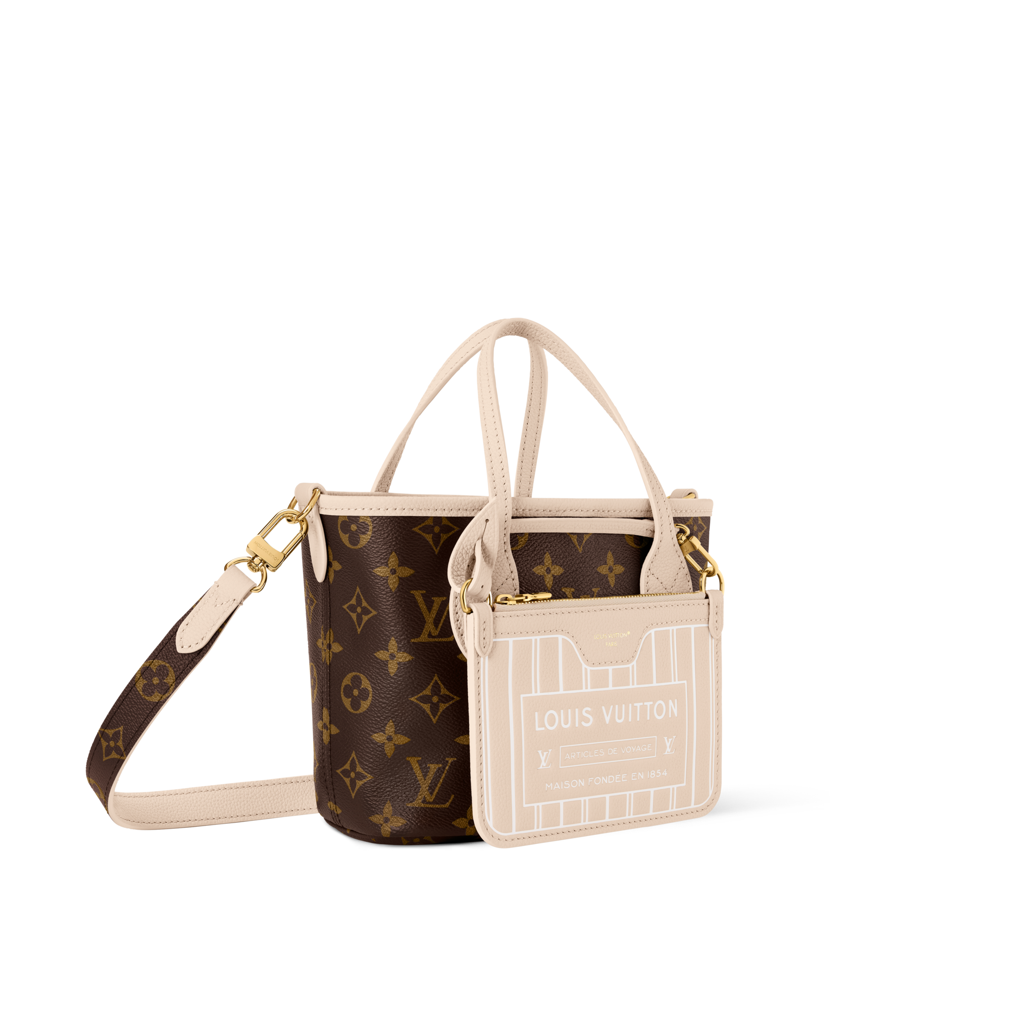 Neverfull Bandoulière Inside Out BB Monogram Eclipse in Bags and Small Leather Goods