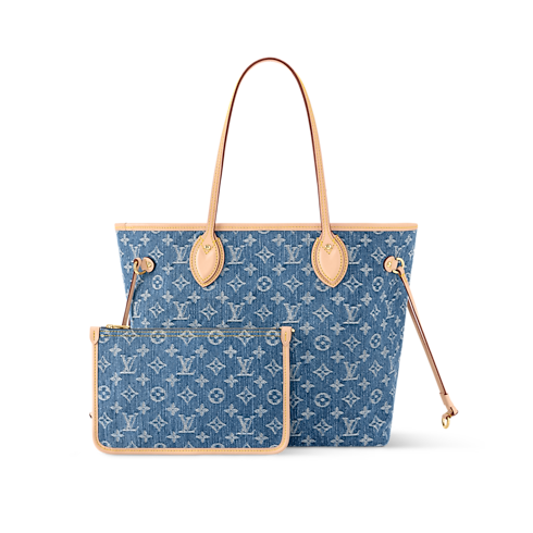 Neverfull MM Monogram Denim in Bags and Small Leather Goods's Women Bags LV Icons collections by Louis Vuitton (Product zoom)