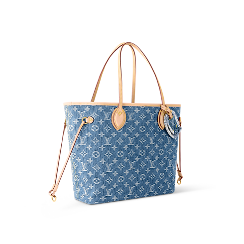 Neverfull MM Monogram Denim in Bags and Small Leather Goods's Women Bags LV Icons collections by Louis Vuitton (Product zoom)