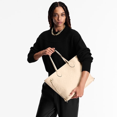 Neverfull MM Monogram Empreinte Leather in Women's Handbags All Handbags for Women collections by Louis Vuitton (Product zoom)