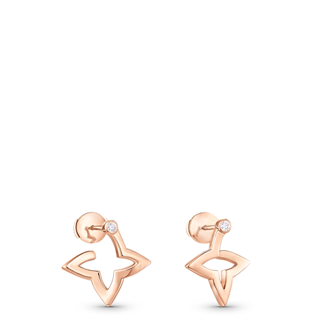 Ombre Blossom Mini Hoops, Pink Gold and Diamonds in Jewellery's Categories Earrings collections by Louis Vuitton (Product zoom)