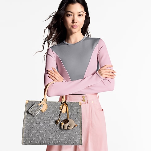 OnTheGo MM Monogram Denim in Bags and Small Leather Goods's Women Bags LV Icons collections by Louis Vuitton (Product zoom)