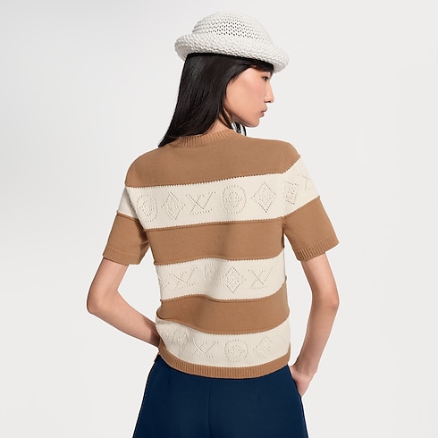 Openwork Striped Knit Top in Women's Ready-to-Wear Tops collections by Louis Vuitton (Product zoom)