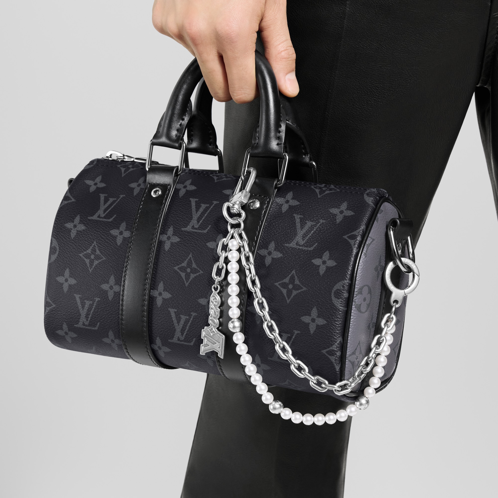 Pearls Mini Chain Belt . in Men