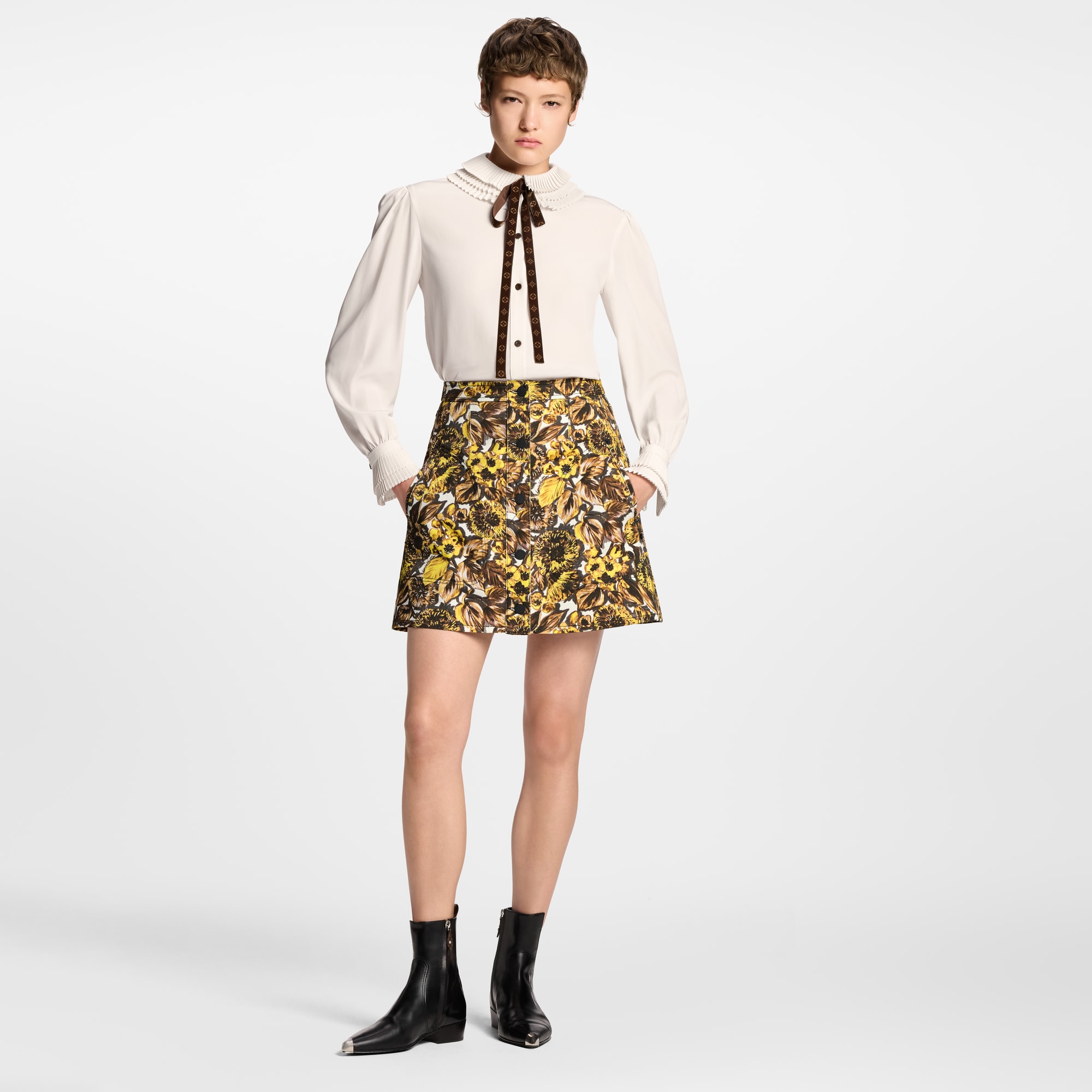 Pleat Collar Blouse  in Women