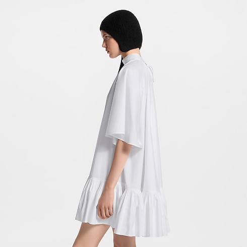 Pleat Detail Short-Sleeved Babydoll Dress in Women's Ready-to-Wear Dresses collections by Louis Vuitton (Product zoom)