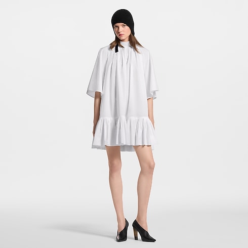 Pleat Detail Short-Sleeved Babydoll Dress in Women's Ready-to-Wear Dresses collections by Louis Vuitton (Product zoom)