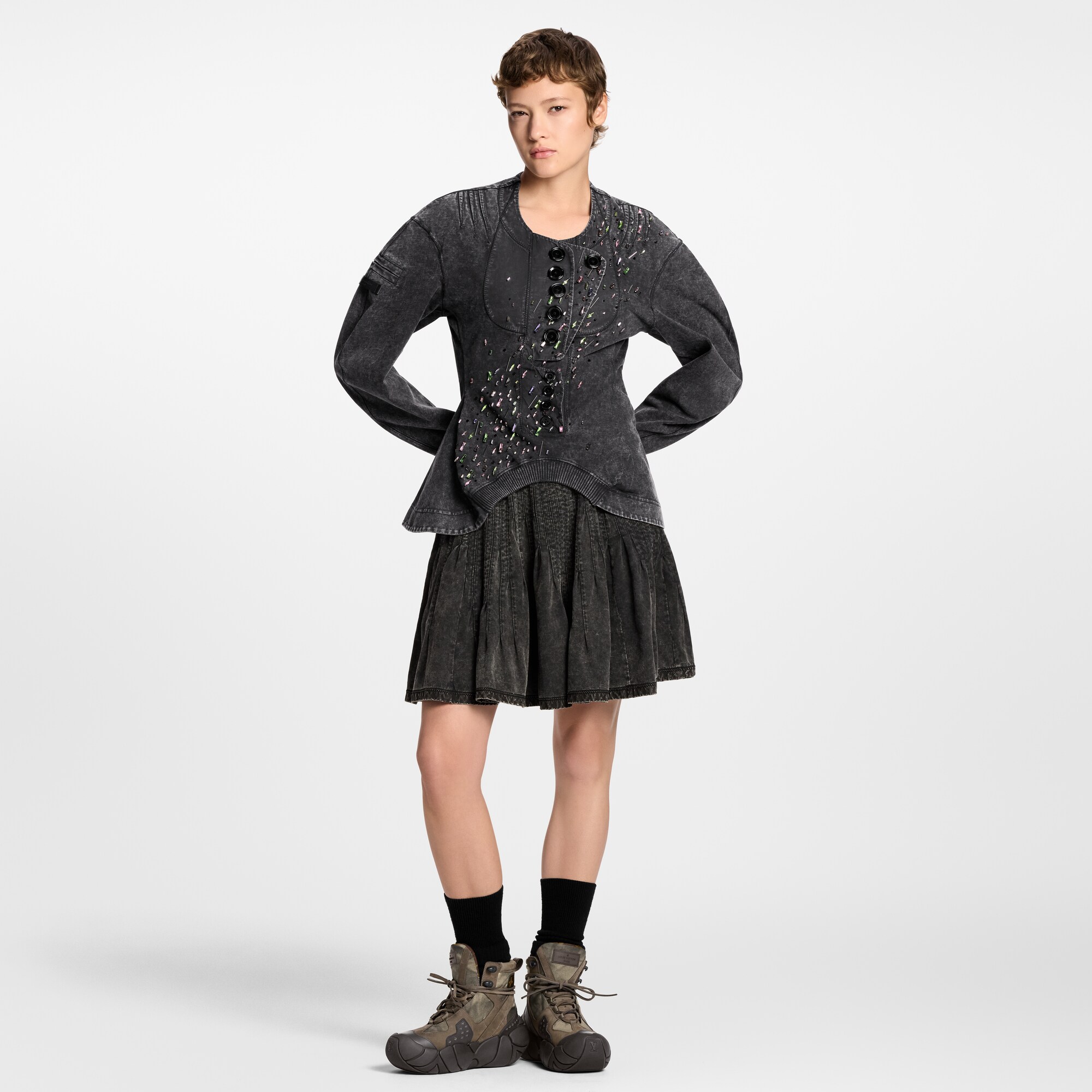 Pleated Jersey Skirt
  in Women