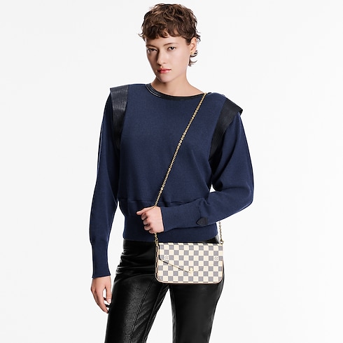 Pochette Félicie Damier Azur in Women's Wallets and Small Leather Goods Wallets on Chain and Micro Bags collections by Louis Vuitton (Product zoom)