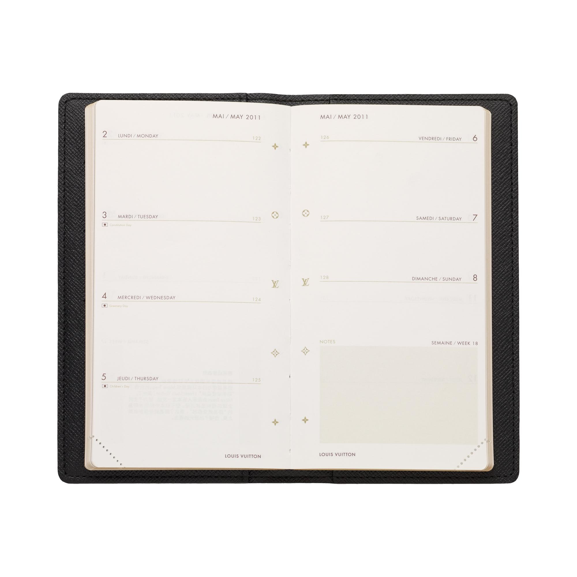 Pocket Agenda Cover Damier Graphite in Trunks, Travel and Home
