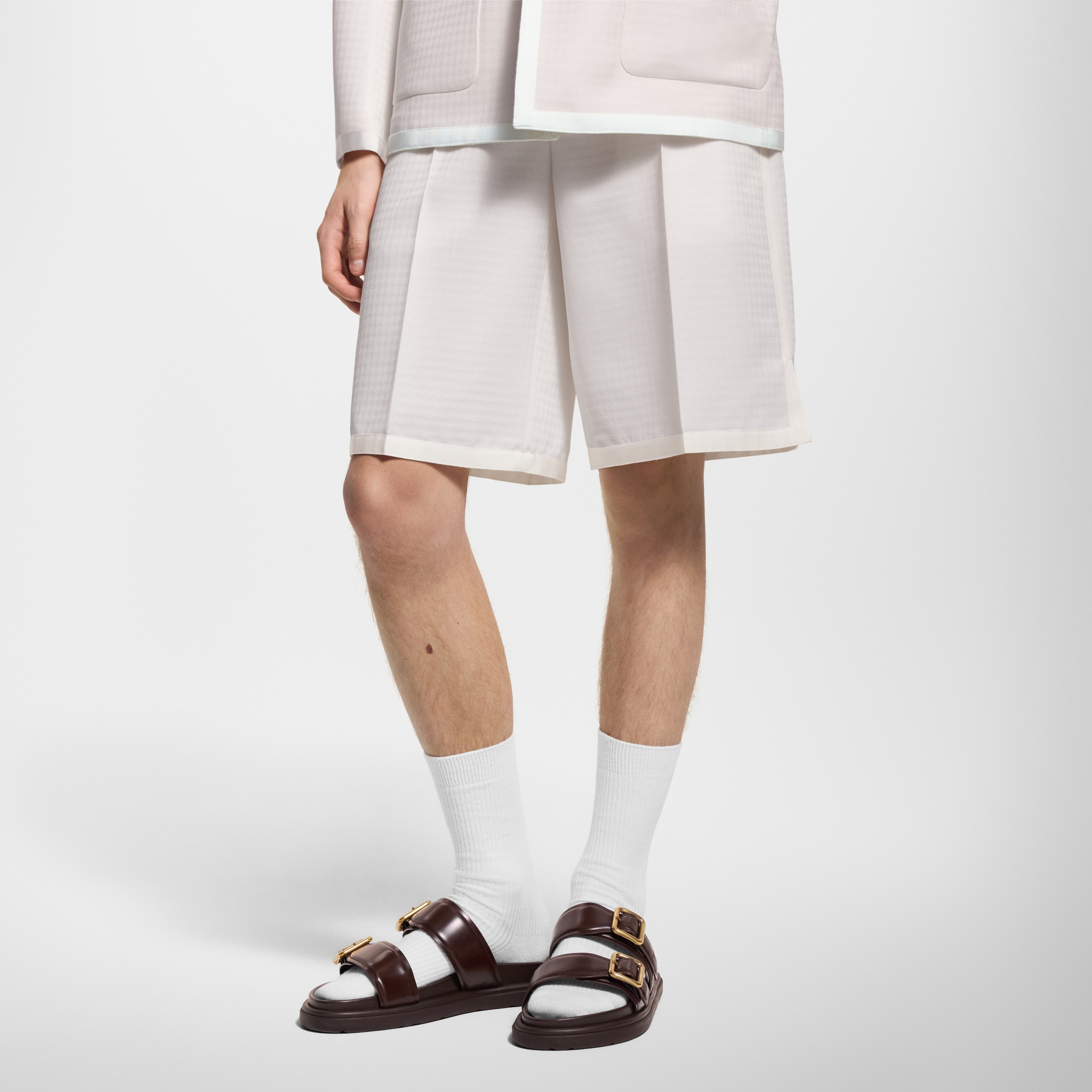 Preppy Tailored Wool Shorts  in Men