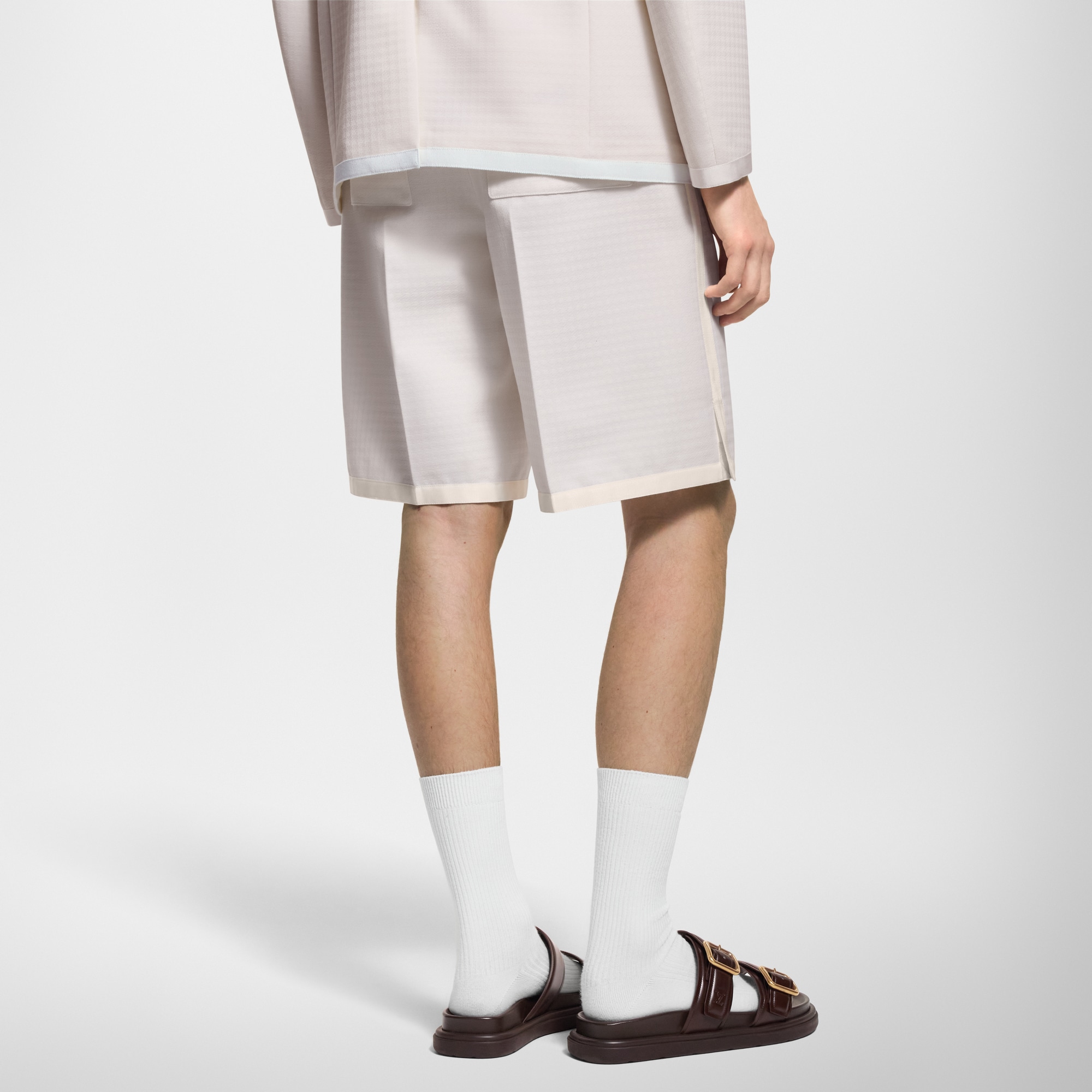 Preppy Tailored Wool Shorts  in Men