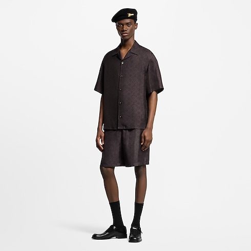 Printed Monogram Short-Sleeved Silk Shirt in Men's Ready-to-Wear Shirts collections by Louis Vuitton (Product zoom)