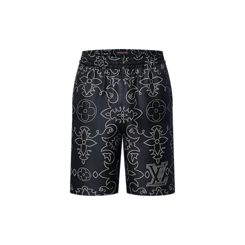 Printed Silk Shorts in Men's Ready-to-Wear Pants collections by Louis Vuitton (Product zoom)