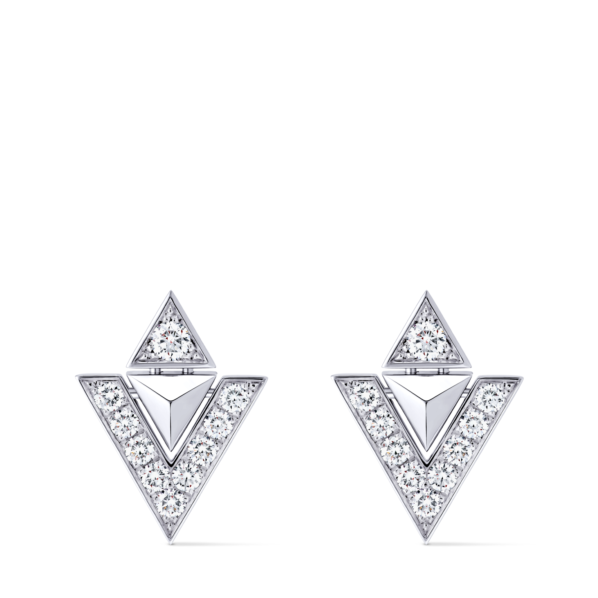 Pure V Earrings, White Gold and Diamonds  in Jewellery