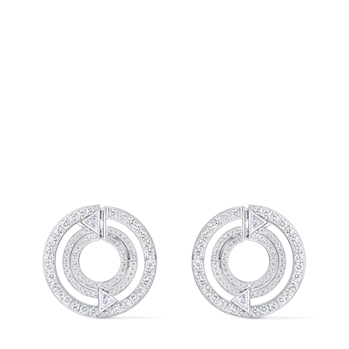 Pure V Hoops, White Gold and Diamonds in Les Extraordinaires's Jewelry Earrings collections by Louis Vuitton (Product zoom)