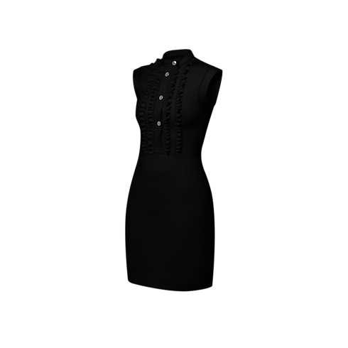 Ruffle Trim Technical Jersey Dress in Women's Ready-to-Wear Dresses collections by Louis Vuitton (Product zoom)