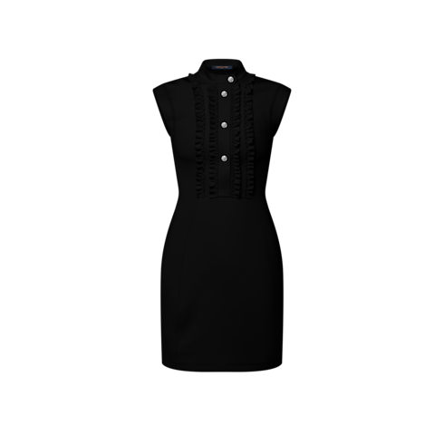 Ruffle Trim Technical Jersey Dress in Women's Ready-to-Wear Dresses collections by Louis Vuitton (Product zoom)
