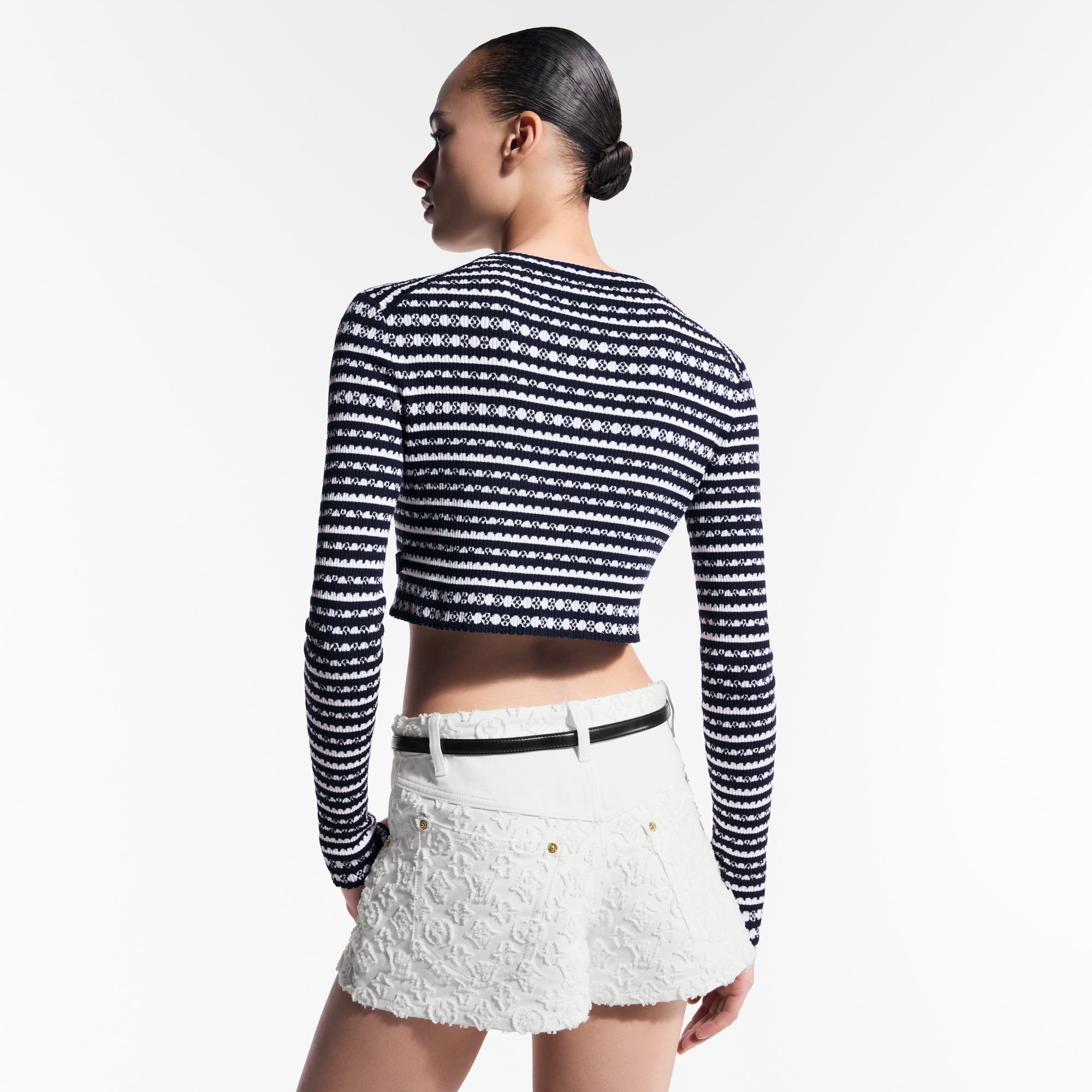 Scallop Stripe Cardigan   in Women