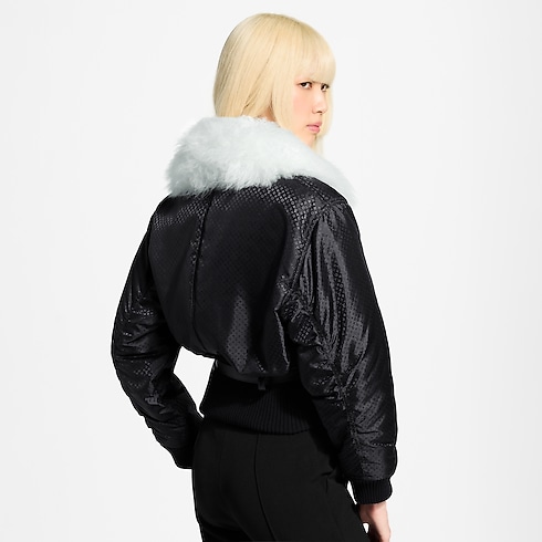 Shearling Collar Nanogram Bomber Jacket in Women's Ready-to-Wear Coats and Jackets collections by Louis Vuitton (Product zoom)