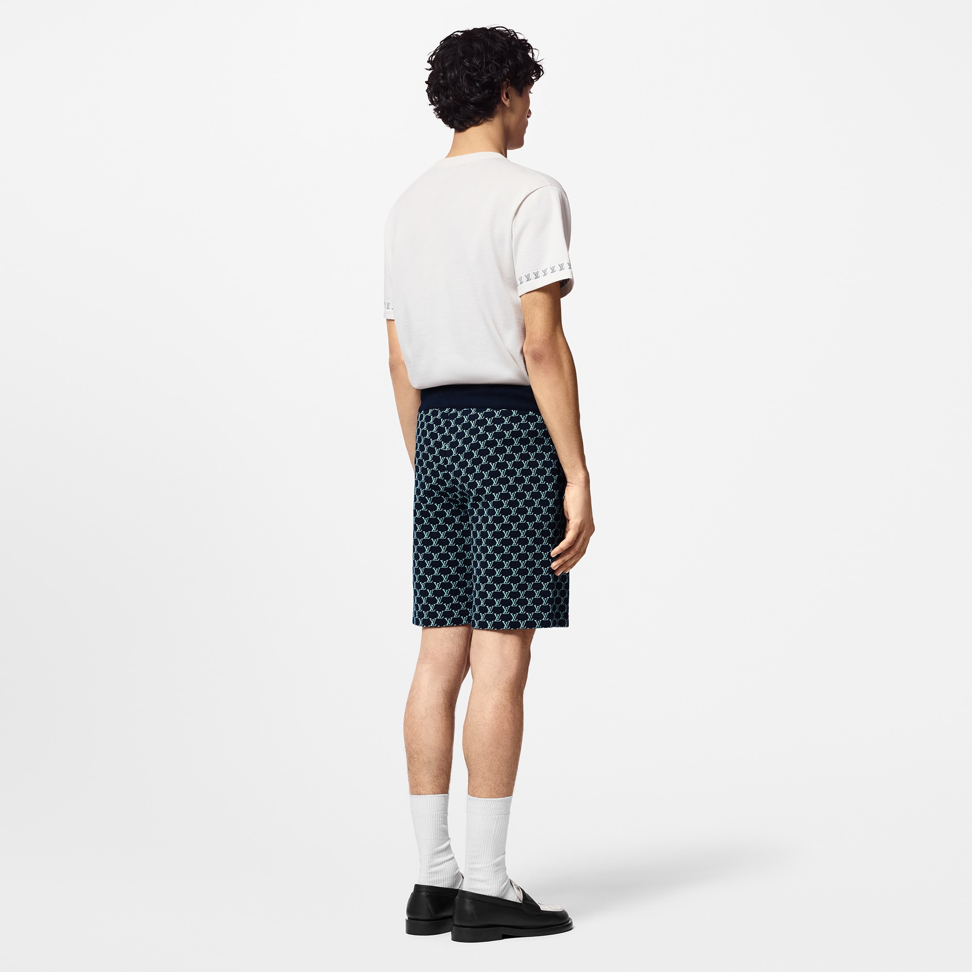 Short-Sleeved Cotton Crewneck  in Men