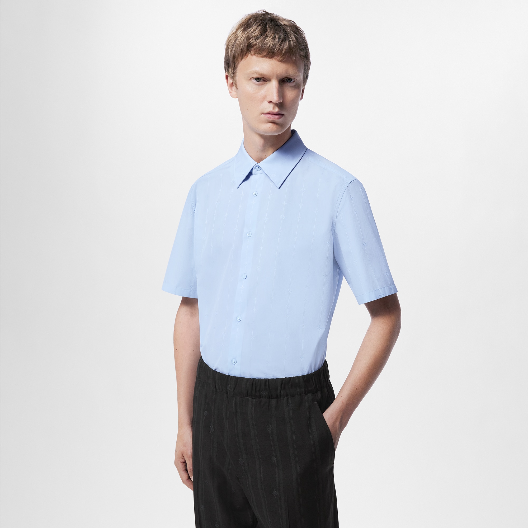 Short-Sleeved Cotton Shirt  in Men