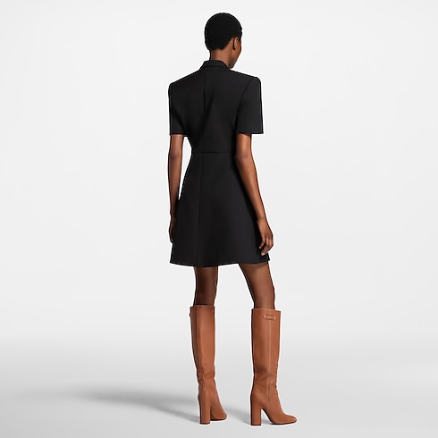 Short-Sleeved Tailored Wrap Dress in Women's Ready-to-Wear Dresses collections by Louis Vuitton (Product zoom)