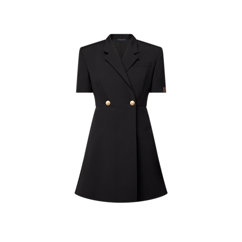 Short-Sleeved Tailored Wrap Dress in Women's Ready-to-Wear Dresses collections by Louis Vuitton (Product zoom)