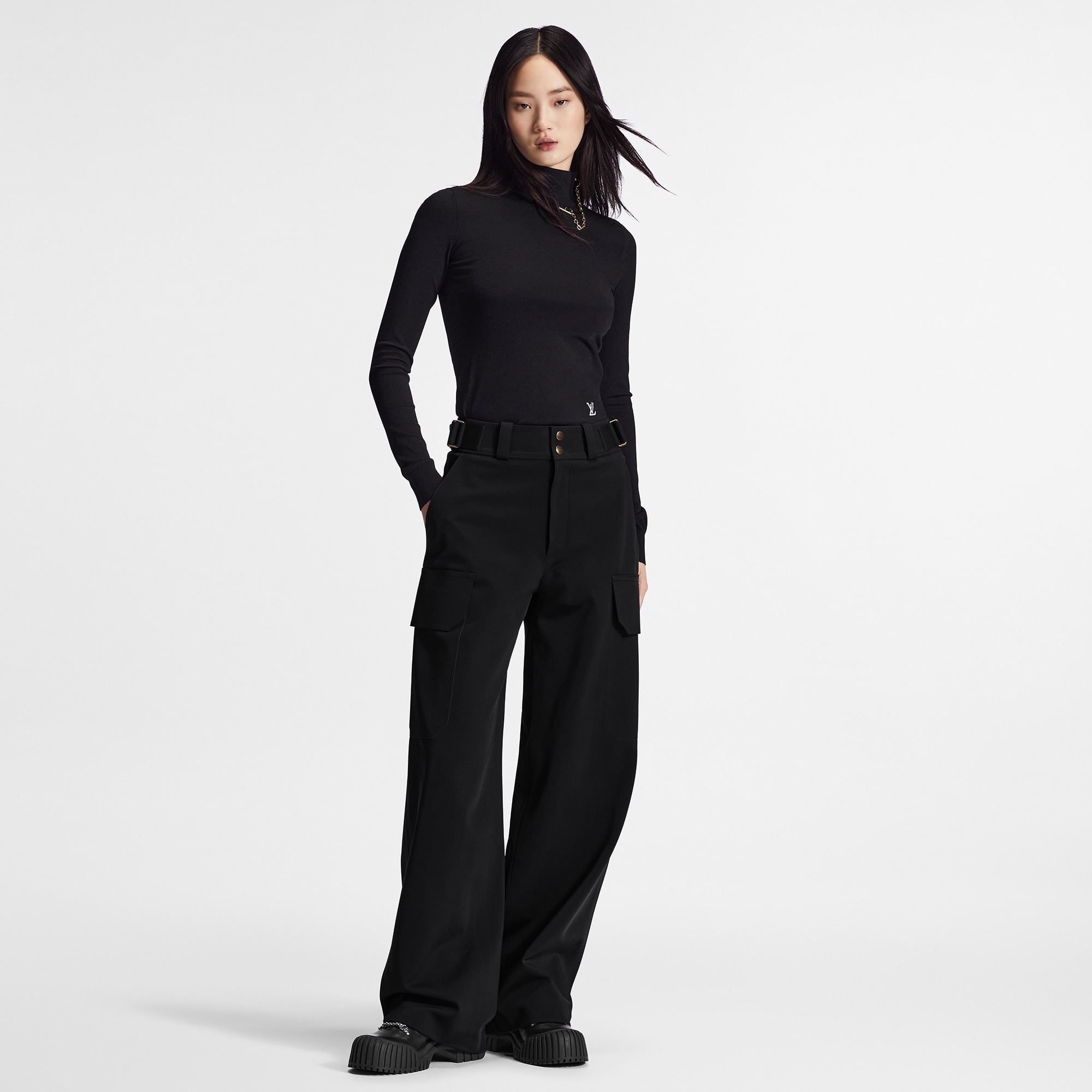 Shoulder Detail Turtleneck Sweater  in Women
