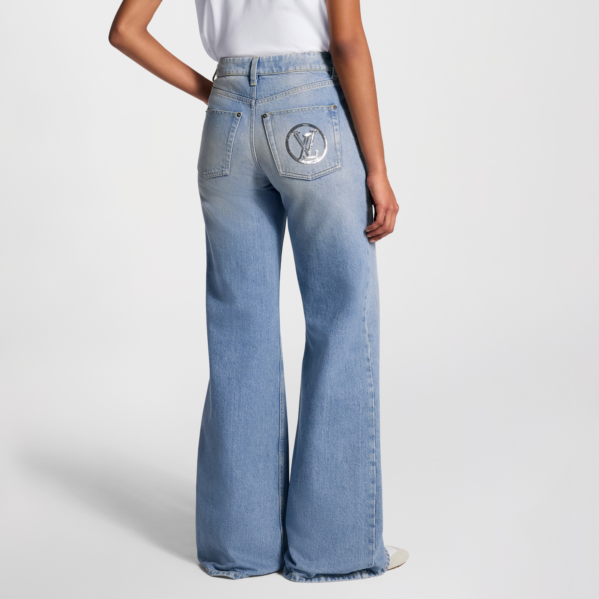 Signature Sequin Accent Flared Jeans - Ready-to-Wear | LOUIS VUITTON