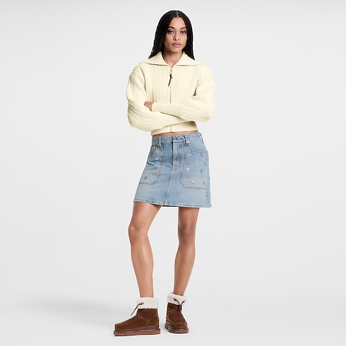 Signature Sequin Denim Mini Skirt in Women's Ready-to-Wear Skirts and Shorts collections by Louis Vuitton (Product zoom)